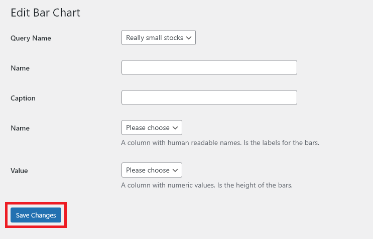 creating a chart using an sql query in wordpress